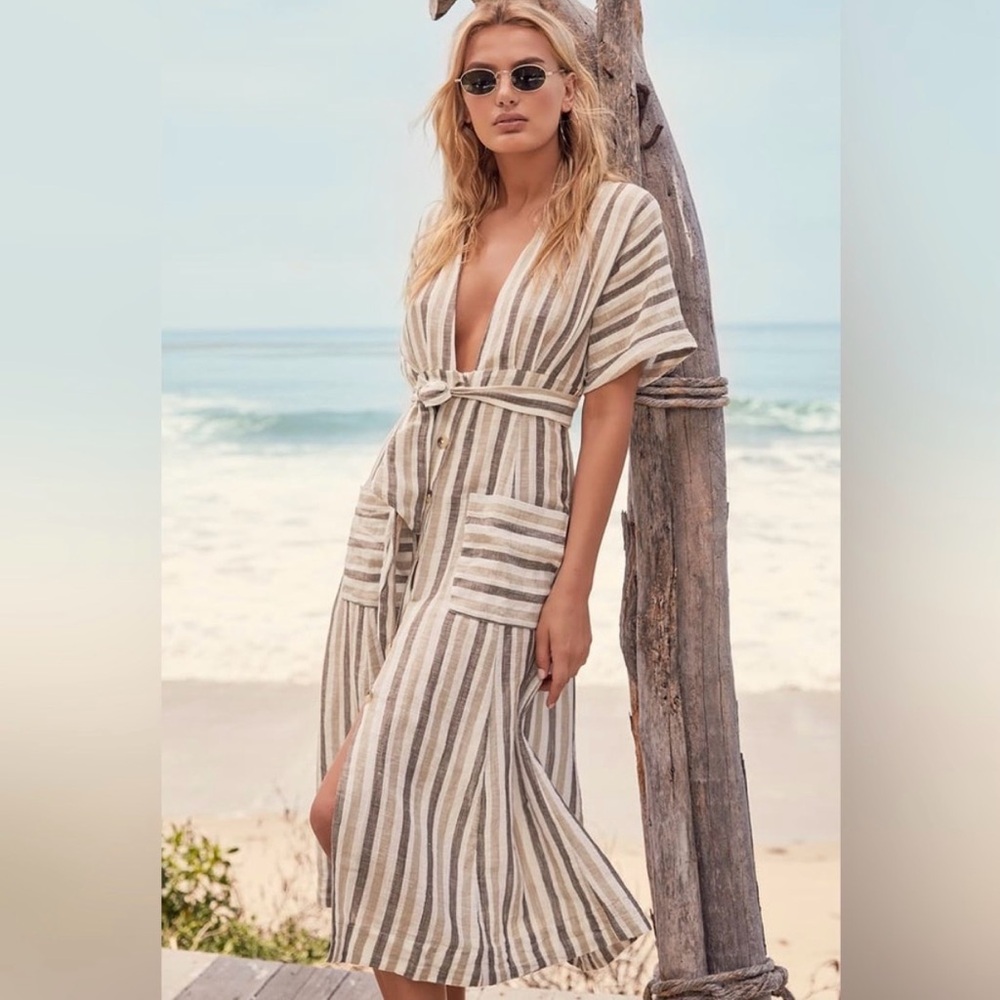 Free People Midi Linen Dress